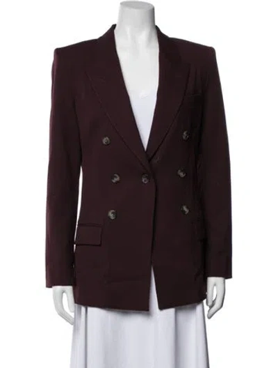 Pre-owned Smythe Blazer In Burgundy