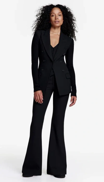 Smythe Bootcut Pant In Black Pique