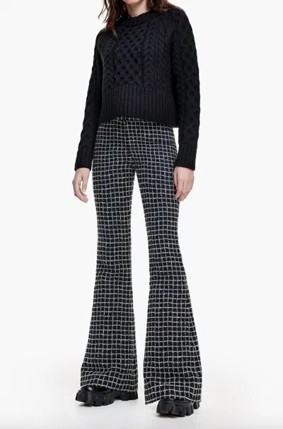 Smythe Bootcut Pant In Black/white In Multi
