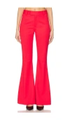 Smythe Stretch Bootcut Pants In Red