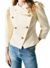 Smythe Box Pleat Jacket In Crema In Neutral