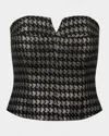 Smythe Bustier Top With Detachable Straps In Black