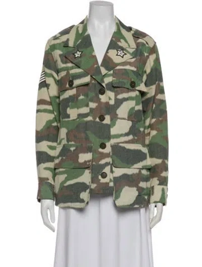 Pre-owned Smythe Camouflage Print Blazer In Green