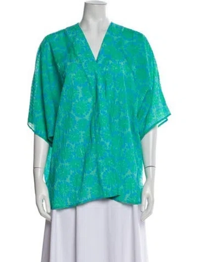 Pre-owned Smythe Cashmere Floral Print Blouse In Multi