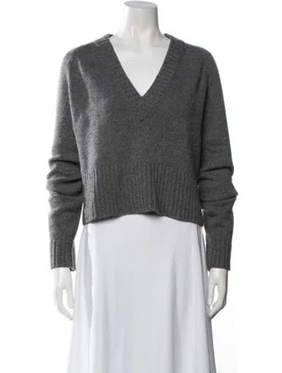 Pre-owned Smythe Cashmere V-neck Sweater In Grey