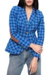 Smythe Patch Pocket Duchess Blazer With Elbow Patch In Blue In Blue