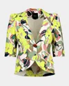 SMYTHE CITRUS CABANA SHORT-SLEEVE BLAZER