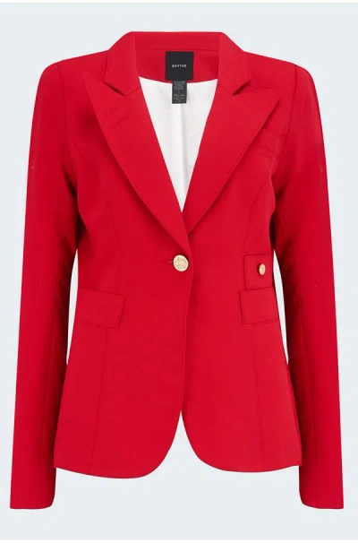 Smythe Peak-lapels Single-breasted Blazer In Red