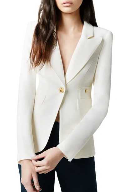 Smythe Classic Duchess Wool Blazer In Neutral