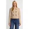 Smythe Collarless Db Mini Jacket In Brown