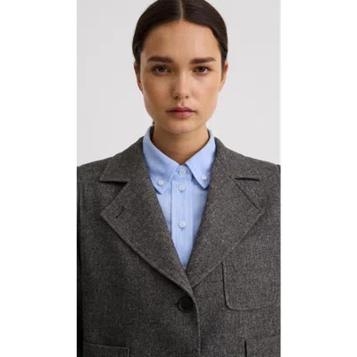 Smythe Collegiate Blazer In Pebble Grey