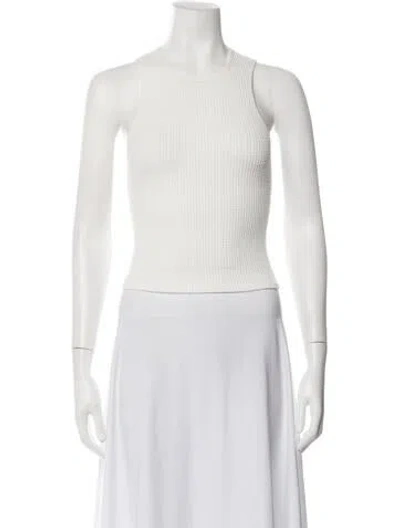 Pre-owned Smythe Crew Neck Sleeveless Top In Neutrals