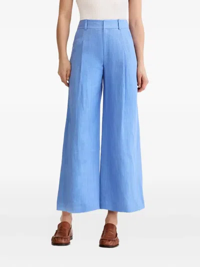Smythe Cropped Flared Trousers In Blue