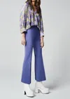 SMYTHE CROPPED PINTUCK PANT IN DEEP MAUVE