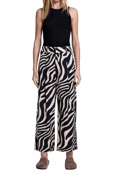 Smythe Cropped Pleated Trousers In Zebra In Multi