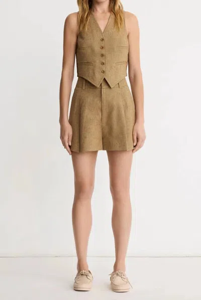 Smythe Cropped Vest In Tortilla In Brown