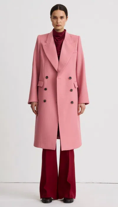 Smythe Db Topcoat In Pink