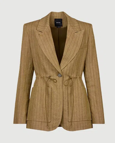 Smythe Drawcord Blazer In Brown
