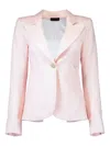 Smythe Duchess Button-detail Linen Blazer In Pink