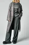Smythe Herringbone Single-breasted Coat In Gray
