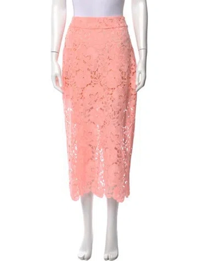 Pre-owned Smythe Embroidered Accent Long Skirt In Pink