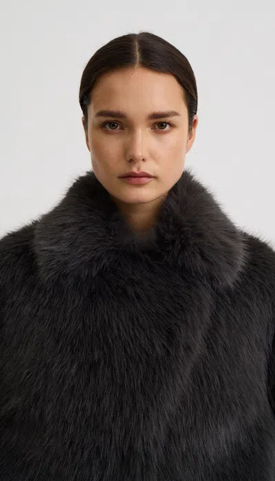 Smythe Faux Fur Chubby In Graphite