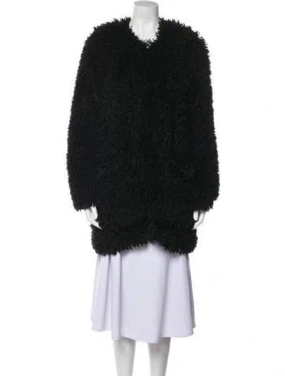 Pre-owned Smythe Faux Fur Jacket In Black