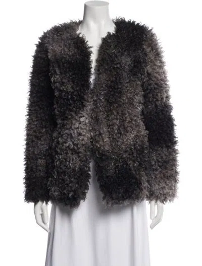 Pre-owned Smythe Faux Fur Jacket In Black