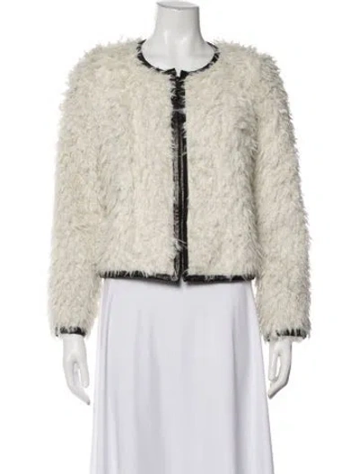 Pre-owned Smythe Faux Fur Jacket In Black/white