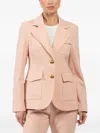 Smythe Flap-pocket Button Blazer In Pink