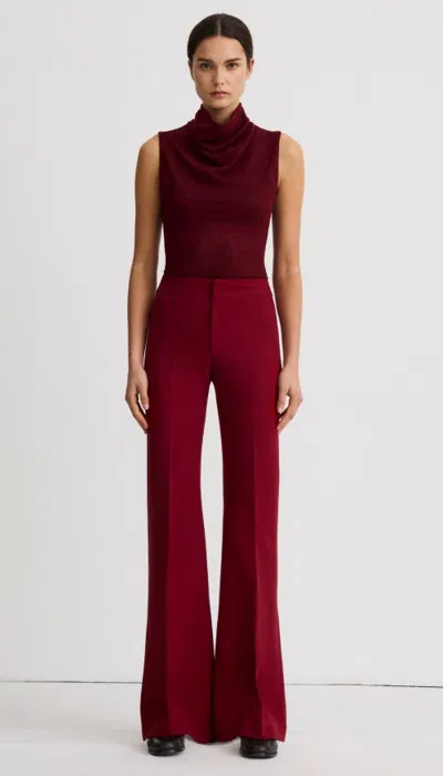 Smythe Fleck Lisbon Straight Leg Pant In Burgundy