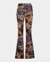 Smythe Floral Jacquard Bootcut Pants