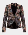 Smythe Floral Jacquard Single-breasted Blazer In Multi