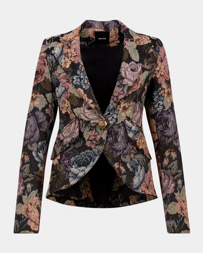 Smythe Floral Jacquard Single-breasted Blazer In Multi