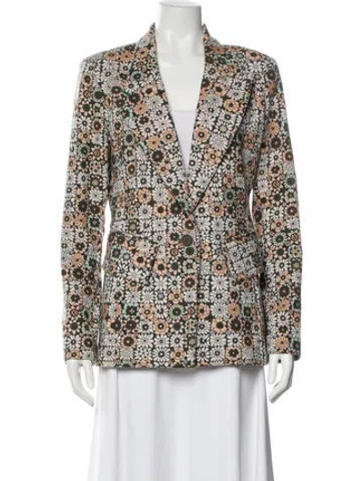Pre-owned Smythe Floral Print Blazer In Neutral