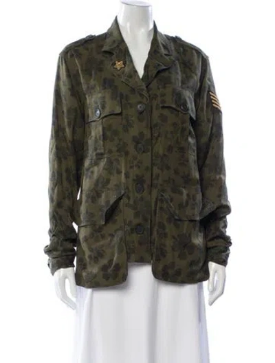 Pre-owned Smythe Floral Print Jacket In Green