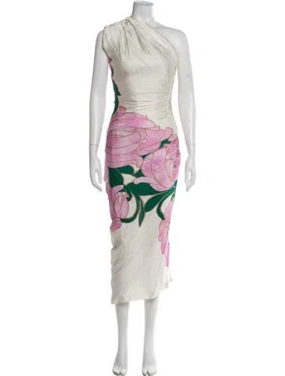 Pre-owned Smythe Floral Print Midi Length Dress In Multi