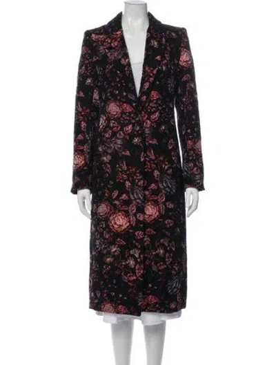 Pre-owned Smythe Floral Print Trench Coat In Multi