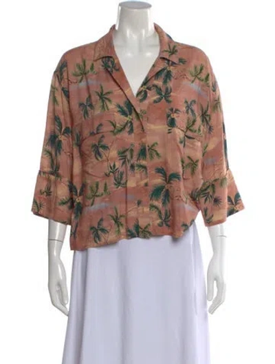 Pre-owned Smythe Floral Print V-neck Blouse In Multi