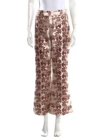 Pre-owned Smythe Floral Print Wide Leg Pants