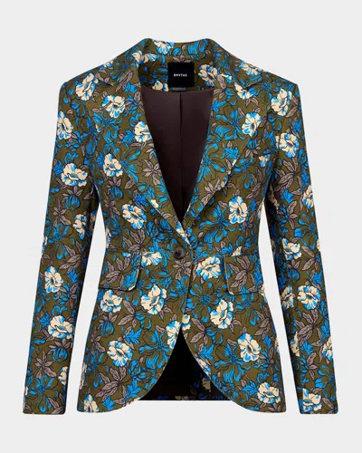 Smythe Floral Seamed Blazer In Multi