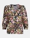 Smythe Frontier V-neck Blouse In Navy Multi