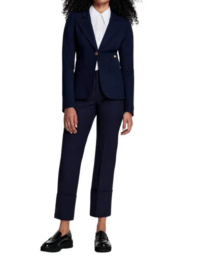 Smythe Full Back Dutchess Blazer In Deep Navy In Blue