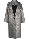 Smythe Herringbone Single-breasted Coat In Black