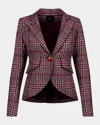 Smythe Houndstooth Wool One-button Blazer In Red