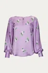 SMYTHE KEYHOLE BLOUSE IN ORCHID