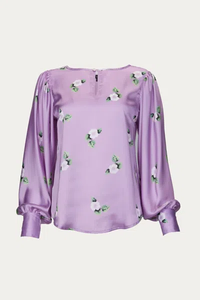 Smythe Keyhole Blouse In Orchid In Purple