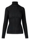 Smythe Knitted Turtleneck Sweater In Black