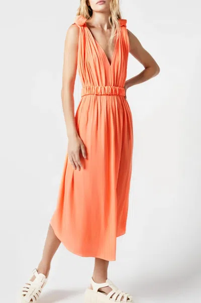 Smythe Knot Dress In Neon Coral In Pink