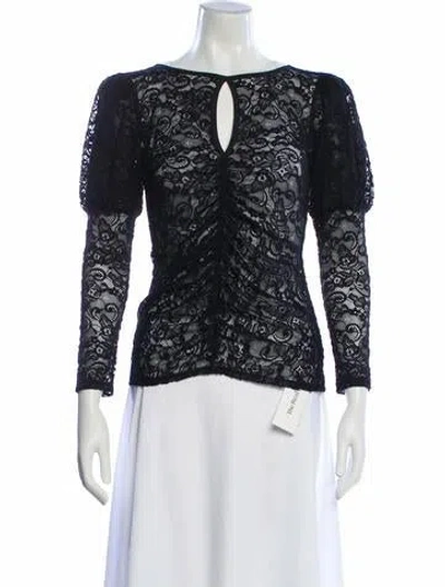 Pre-owned Smythe Lace Lace Pattern Blouse In Black